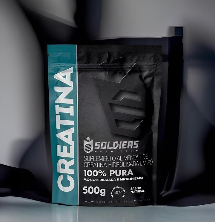 Creatina Monohidratada 500g Soldiers Nutrition Sabor Natural