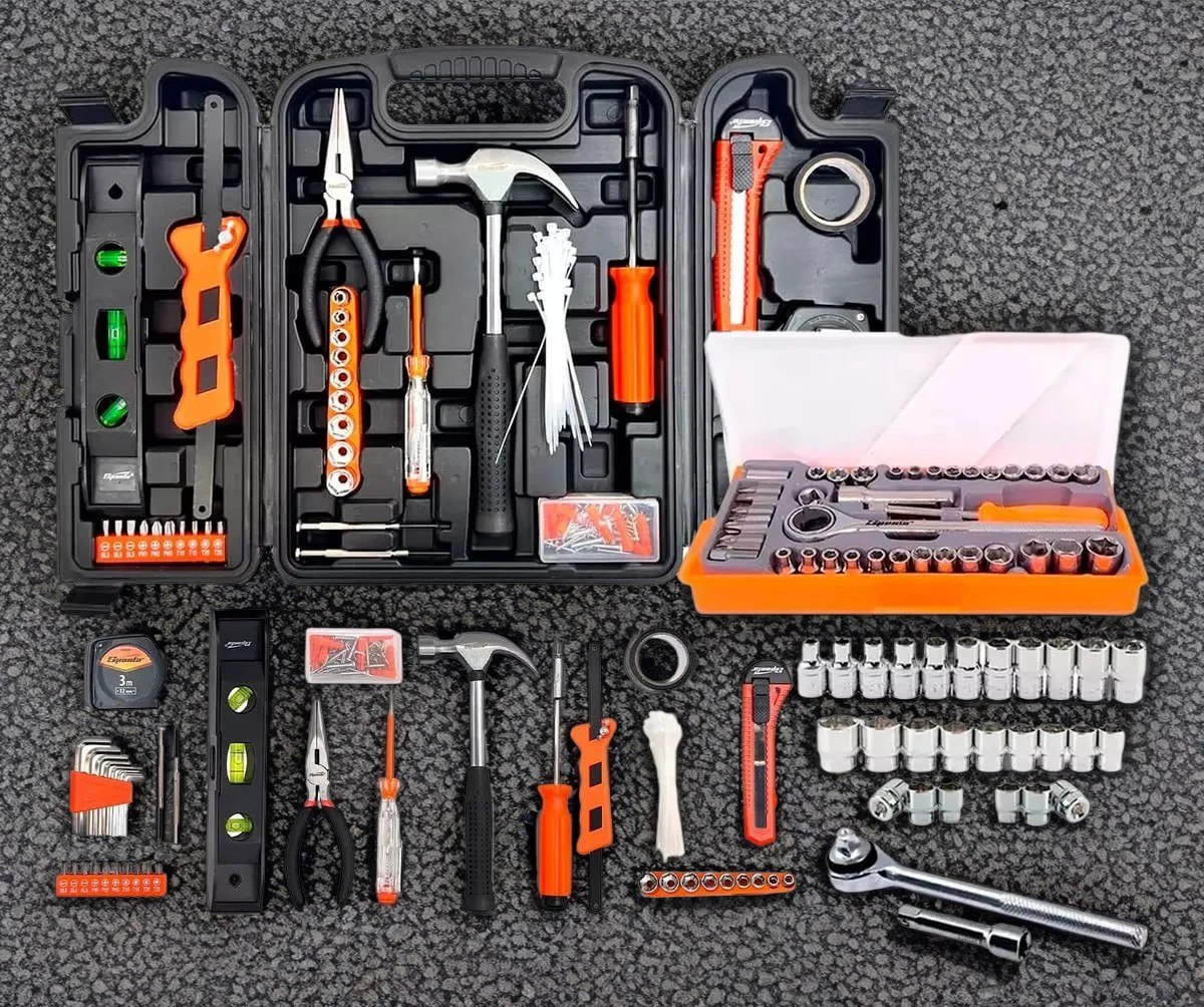 Kit Jogo De Ferramentas Completo Com Soquetes E Chaves Sparta