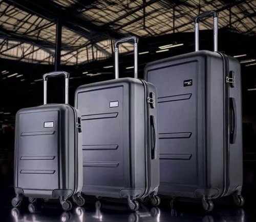 Kit 3 Mala De Viagem Rodas 360 Pmg Montreal Preta Swiss Move