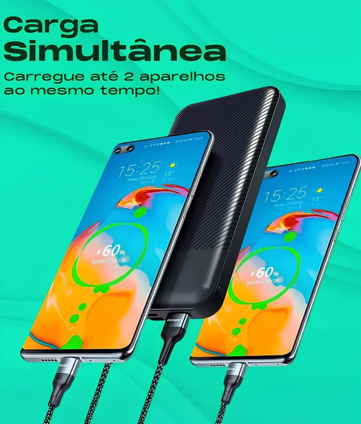 Carregador Portátil Power Bank 10.000mah Universal Externa