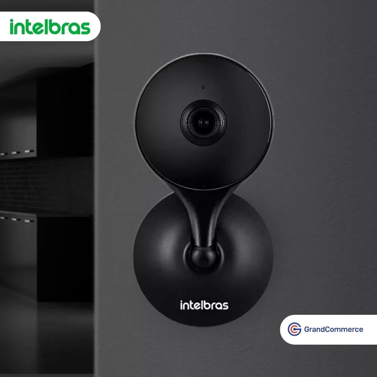 Câmera de Video Wi-Fi Full HD iM3 C Black Preta Intelbras