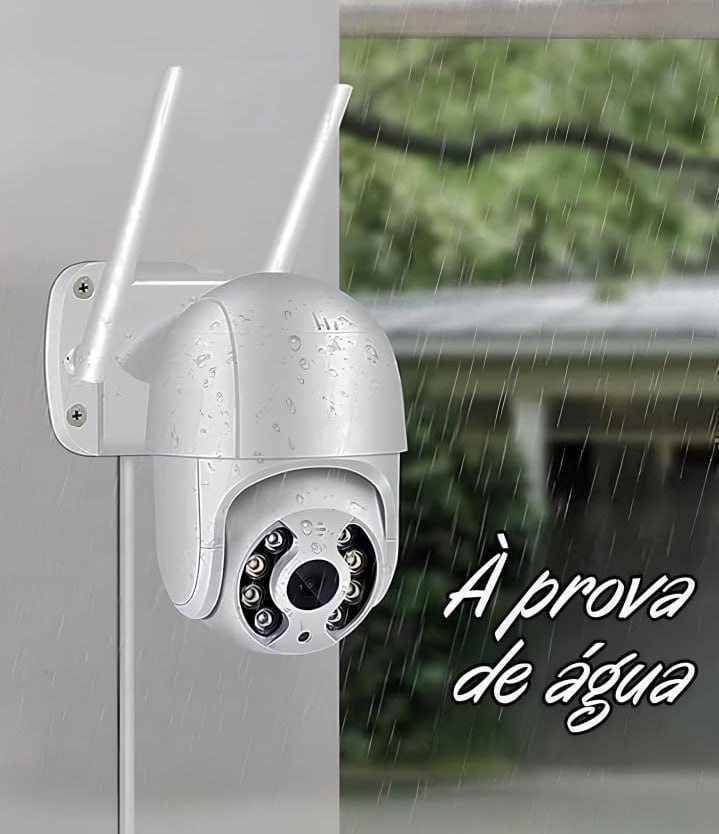 Câmera Externa Wi-Fi Smart Camera Ip Prova D’água Infravermelho Hd ABQ-A8 Branco Sem cartão