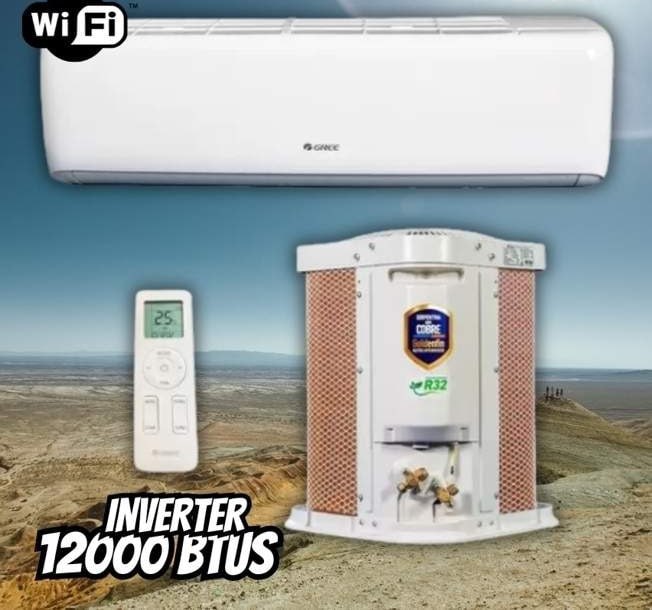 Ar Condicionado Split HW G-Top Auto Inverter Wi-Fi Gree 12.000 BTUs Quente/Frio 220V