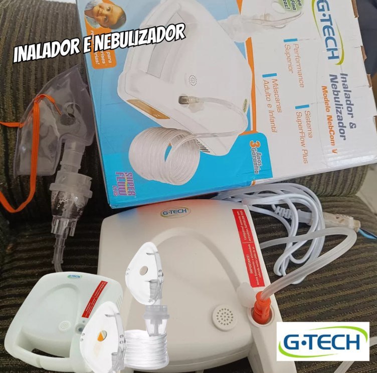 Inalador e Nebulizador NEBCOM V Bivolt Branco – G-Tech