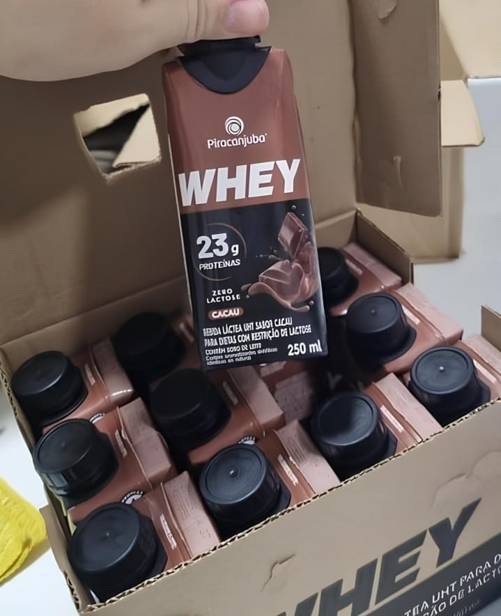 Pack de Whey Zero Lactose Cacau 23g Piracanjuba 250ml – 12 Unidades