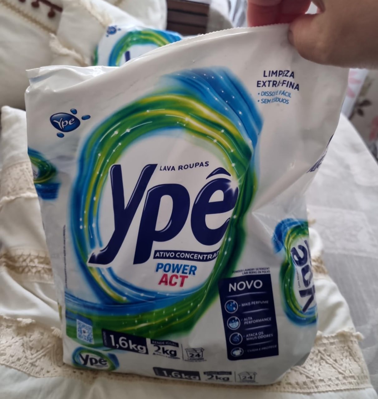 Ypê Lava Roupas em Pó Power Act 1,6Kg (Sachê)