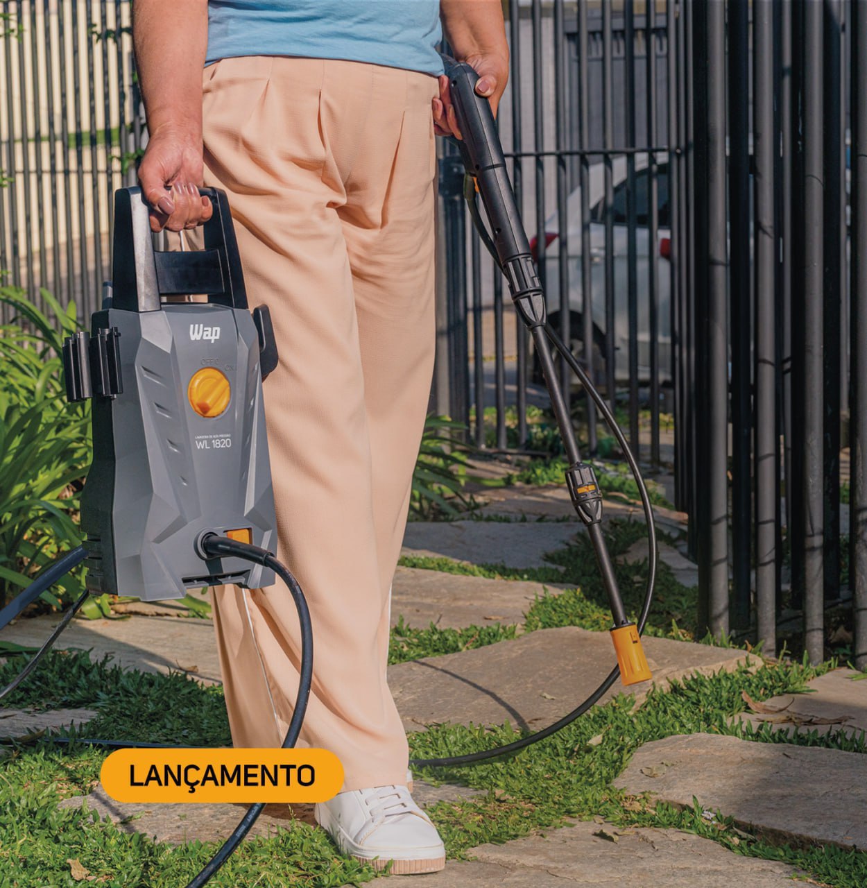 WAP Lavadora de Alta Pressão WL 1820 com Agulha Desobstruidora, 330L/h, Bico Ajustável, 1500psi, 1400W 220V