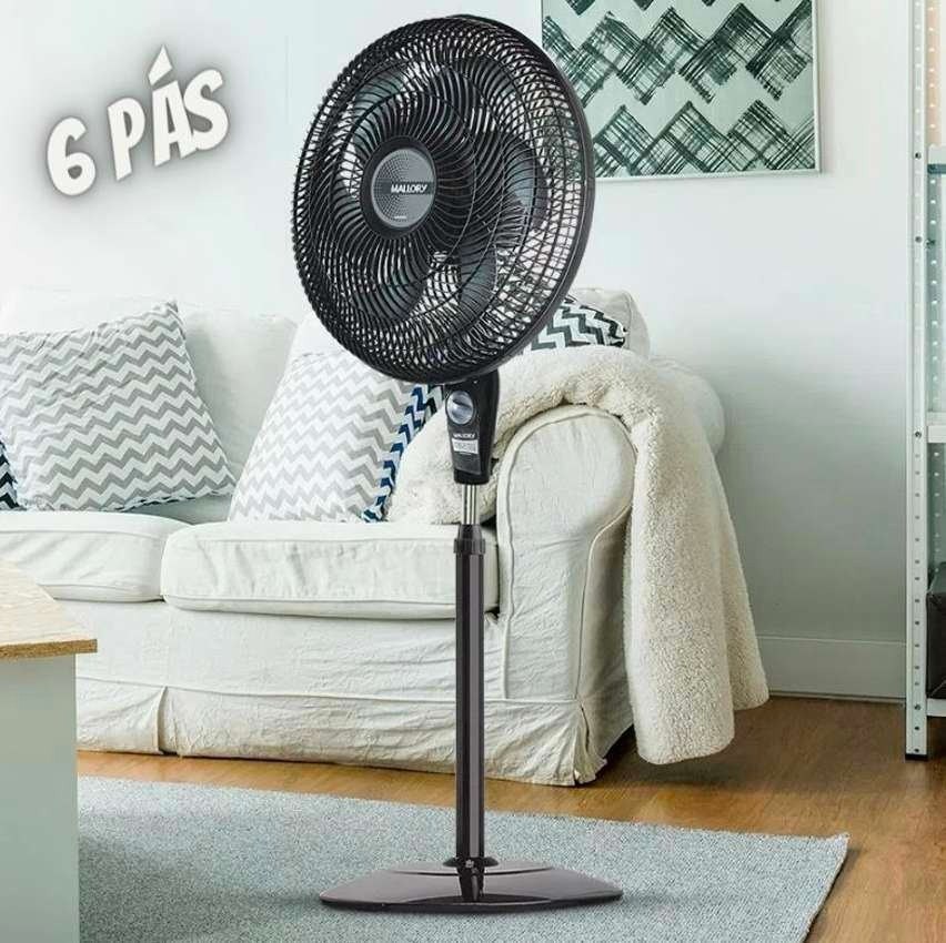 Ventilador de Coluna Mallory Delfos TS+ 126W, Silencioso, Com Hélice de 6 pás – PR-GR – 127V