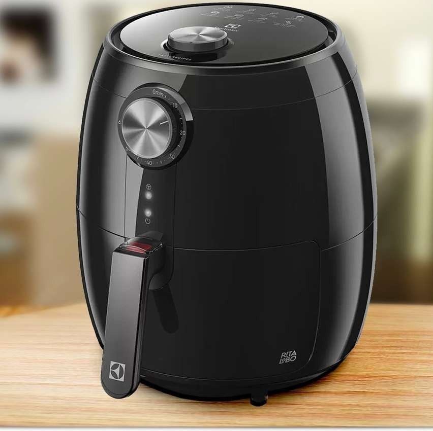 Fritadeira Elétrica Airfryer Sem Óleo Electrolux 3,2L Cesto Removível Preta Com Timer 1400W Eaf15 Efficient Por Rita Lobo 110v