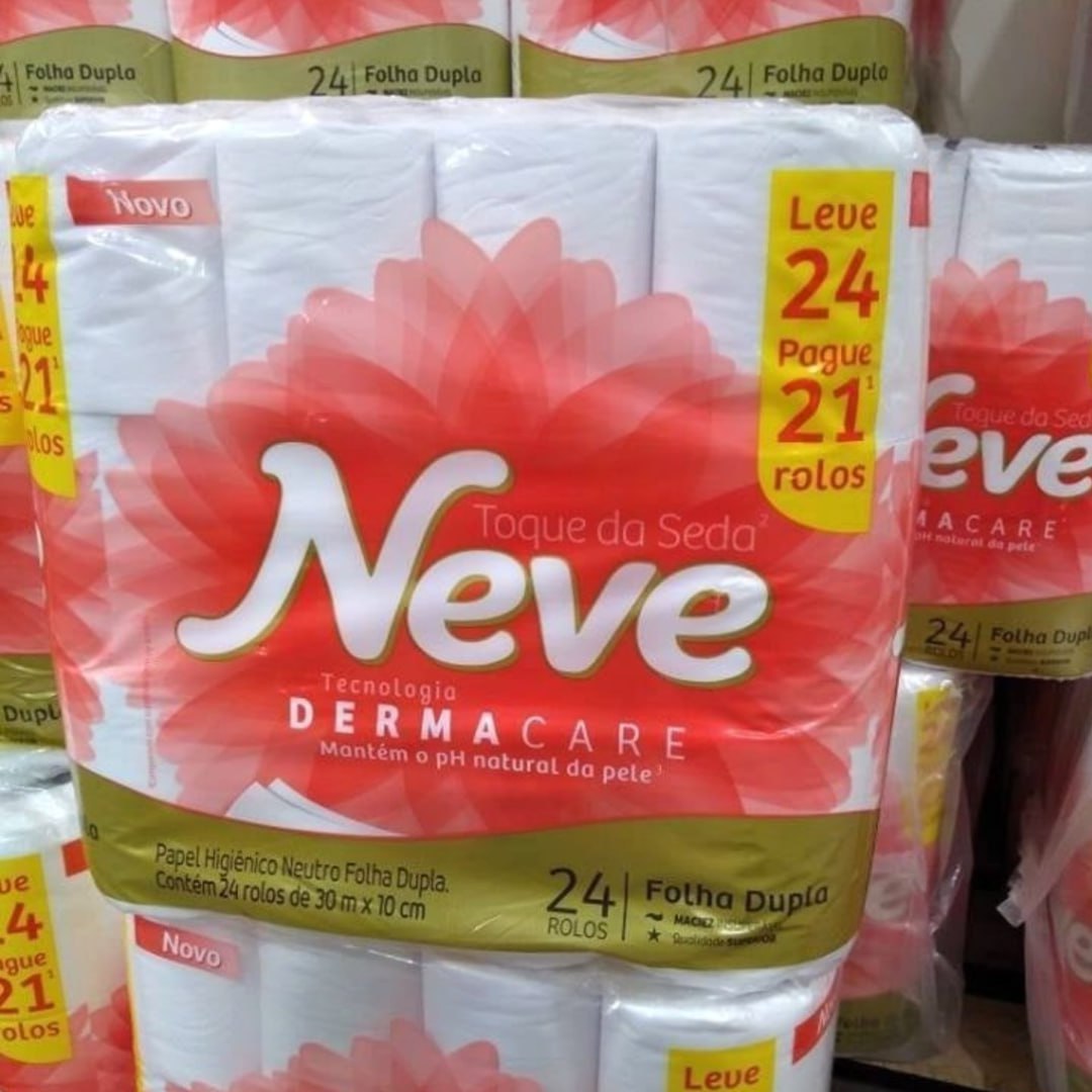 (Recorrência) Neve Papel Higiênico Toque de Seda Folha Dupla, 30m, Leve 24 Pague 21 Rolos