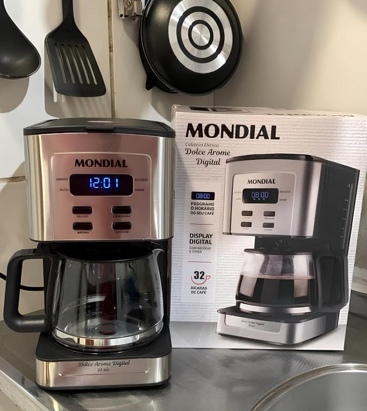 Cafeteira Elétrica Dolce Arome Digital, Mondial, Preto/Inox, 800W, 110V – C-44-32X-SDI