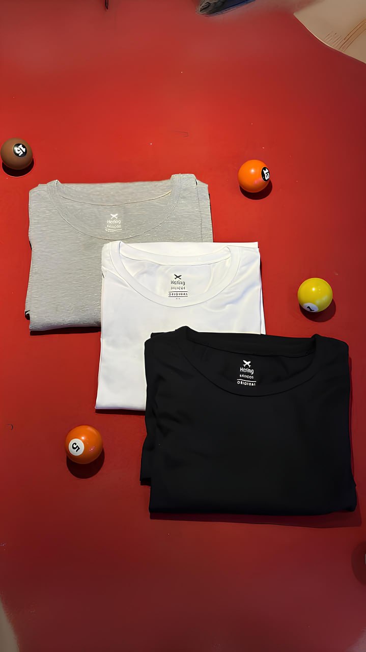 Kit Com 3 Camisetas Masculinas Básicas Hering