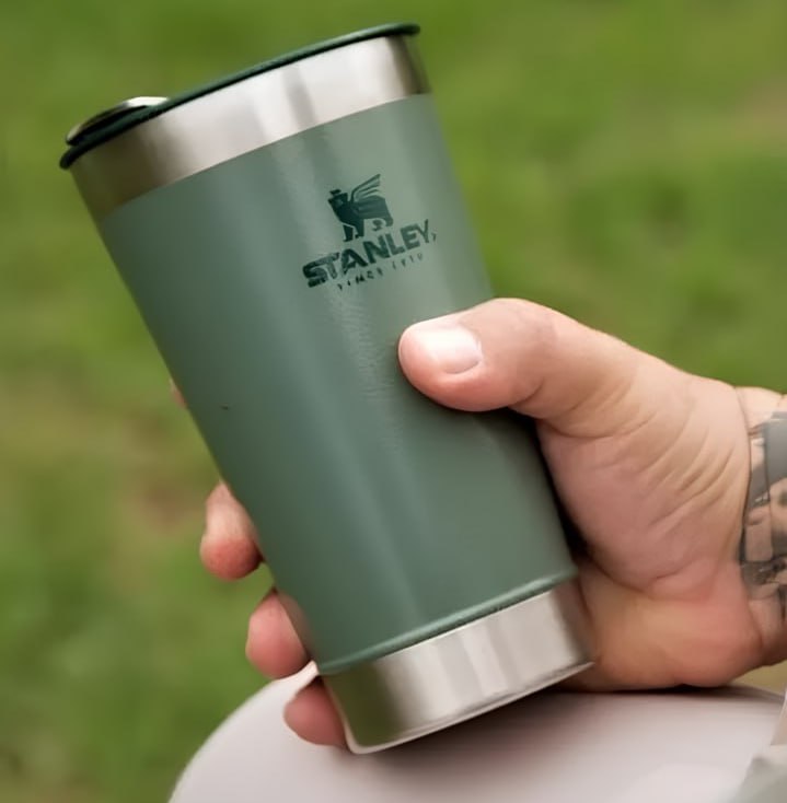 Copo Térmico Com Tampa Stanley Verde 473ml