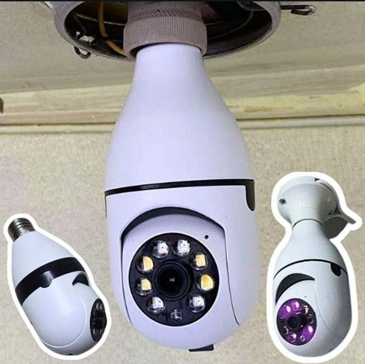 Câmera Ip Lâmpada Câmera 1080p Hd Panorâmica Sem Fio De Segurança Em Casa Wi Fi