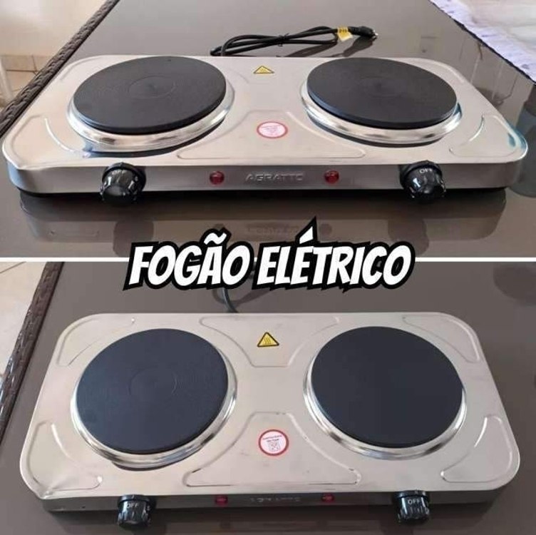 Fogão Elétrico De Mesa 2 Bocas 2000w Agratto Fm-01 127v
