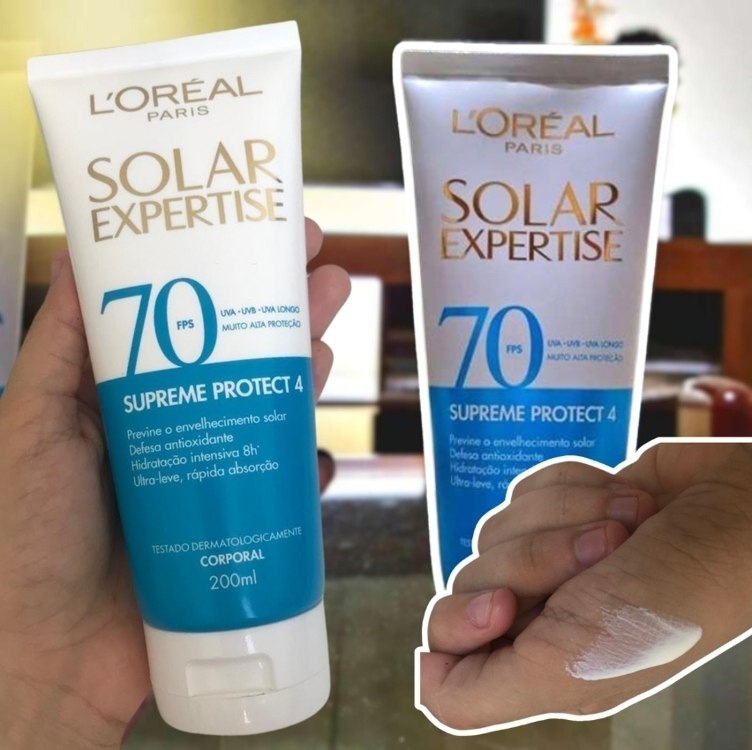 Protetor Solar Corporal L’Oréal Paris Solar Expertise FPS 70 200ml – Previne o Envelhecimento Solar, Textura Ultra-leve, Hidrata e Protege a pele