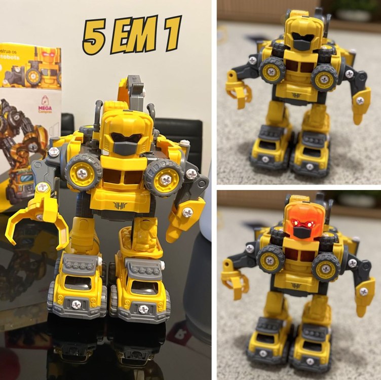 Carrinho Robô 5 Em 1 Monta Desmonta Construbots – Mega Compras