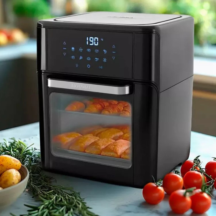 Fritadeira air fryer Oven Mondial AFON-12L-FB 2 em 1 12l 2000w cor preta 127V