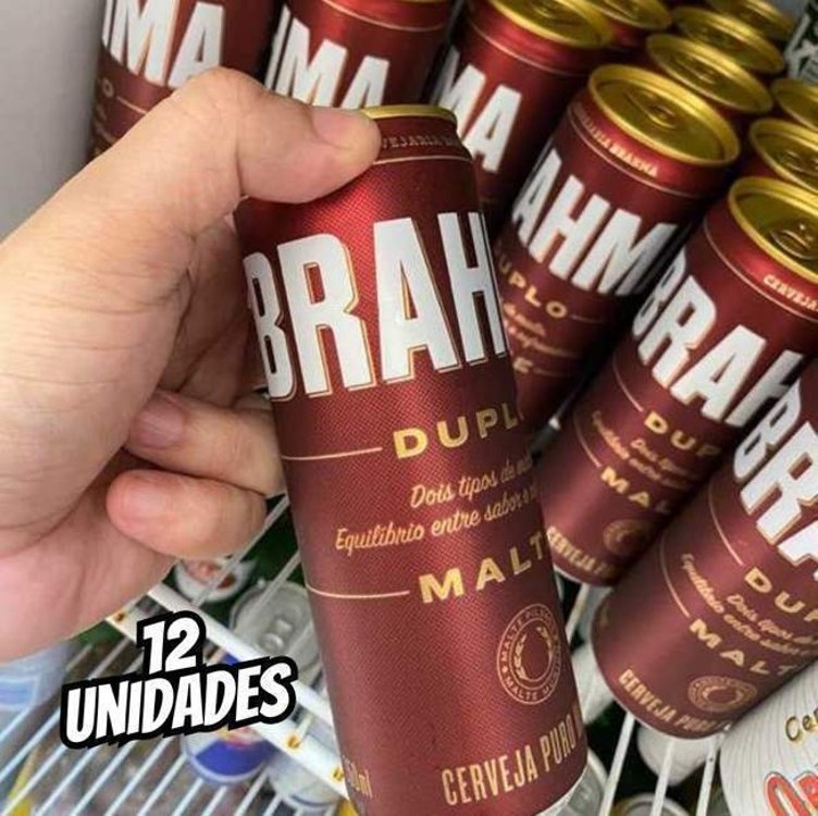 Pack Cerveja Brahma Duplo Malte Lata Sleek – com 12 unidades 350ml