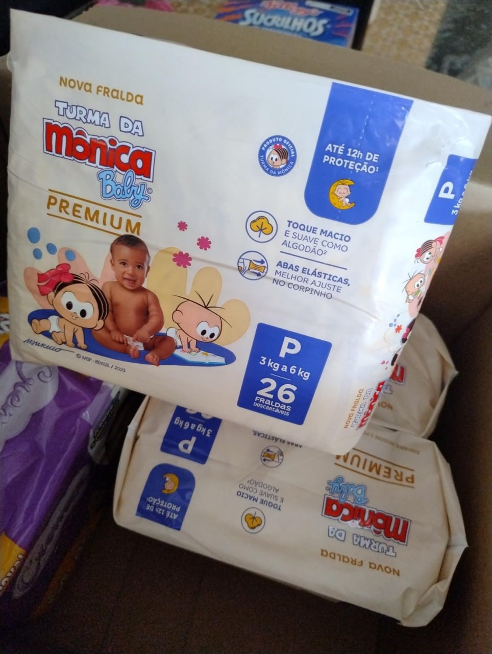 Turma da Mônica Baby Premium Jumbo P 26 Unidades
