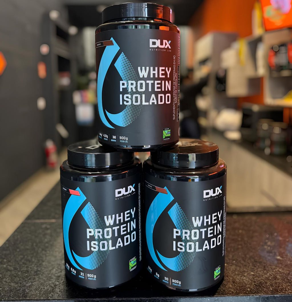 Whey Protein Isolado Dux Nutrition – Pote 900g Sabor Cookies
