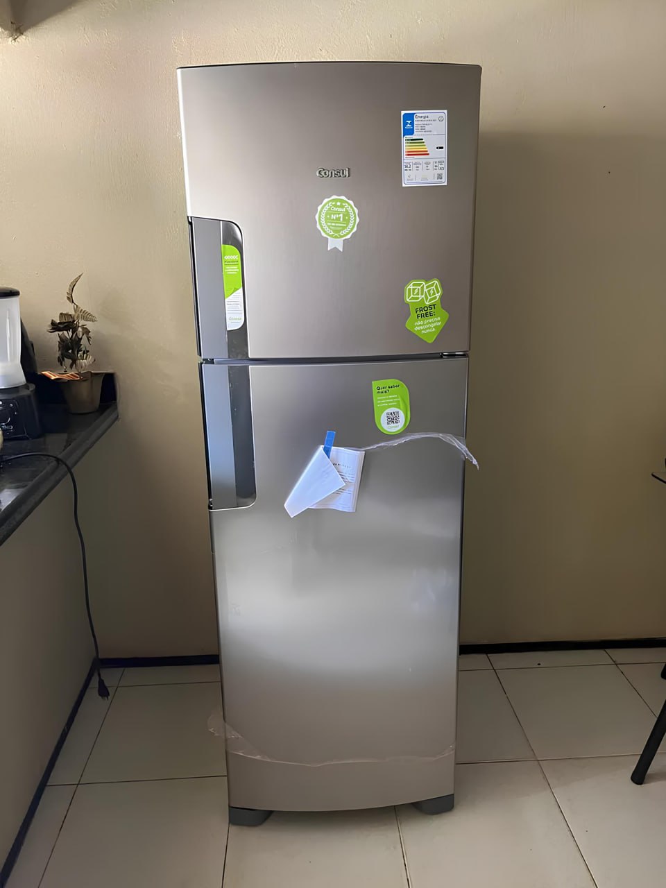 Geladeira Frost Free Duplex Crm44ak 386l Inox Consul 110V