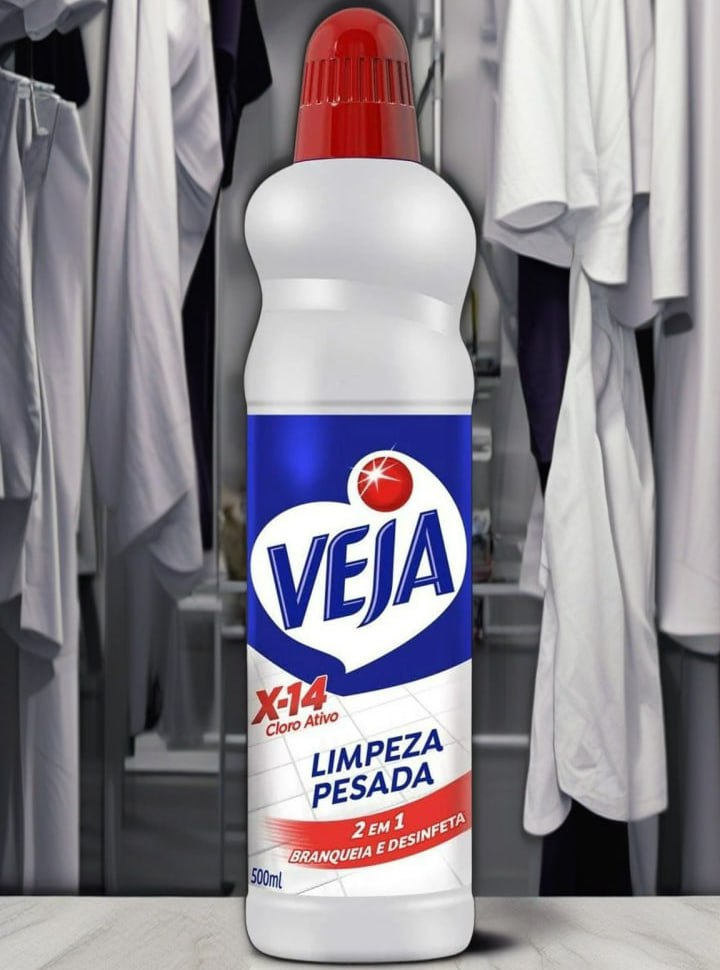Veja Limpador X14 Limpeza Pesada 2Em1 Cloro Ativo 500 Ml 500 Ml