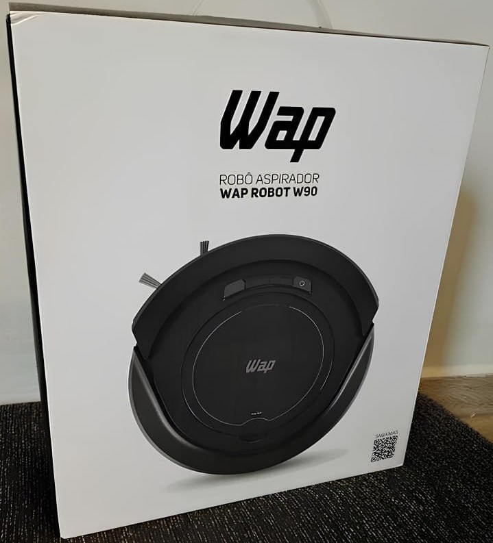 WAP Aspirador de Pó Robô ROBOT W90 3 em 1, Automático, 250ml, Sistema Antiqueda e Rodas Emborrachadas, 30W 3,6VDC Bivolt