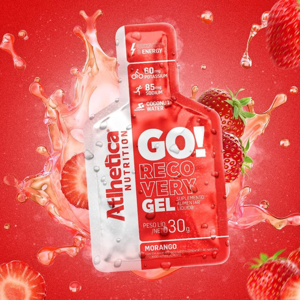 Atlhetica Nutrition Go Energy Gel (10 Sachês) – Sabor Morango