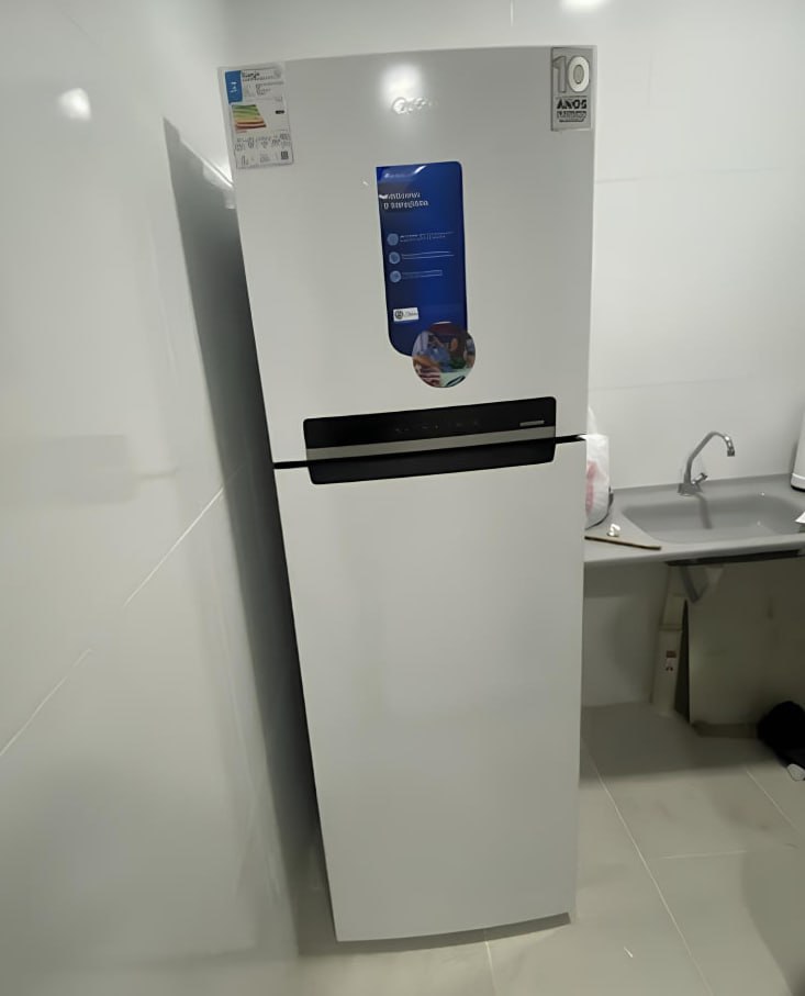 Geladeira Midea Duplex MD-RT572EVD011 Frost Free Branca com Painel Touch e Turbo Freezer – 425 litros – 110V