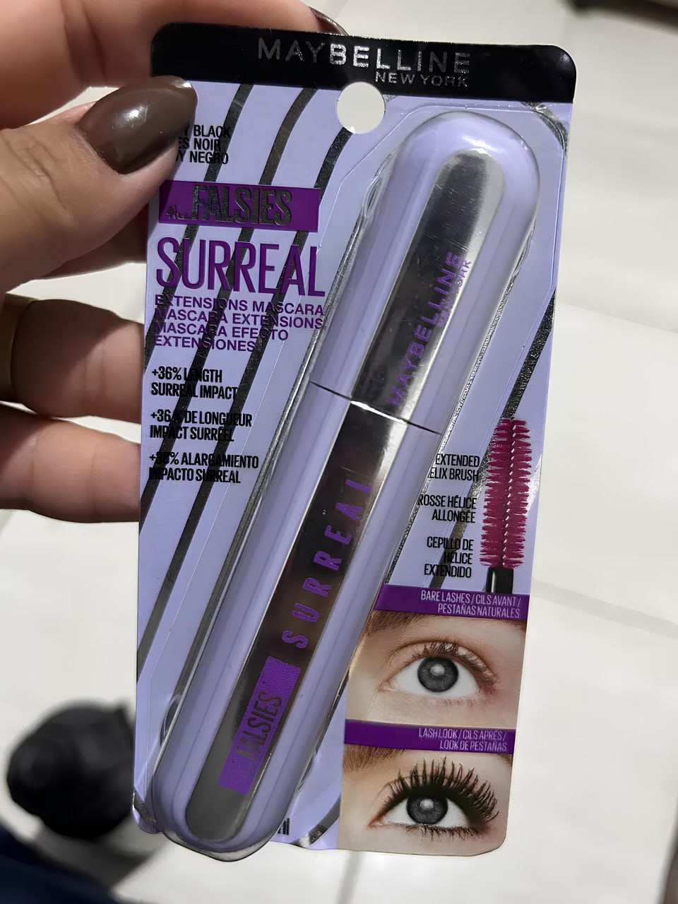 Máscara de Cílios The Falsies Surreal Efeito 3D Lavável Maybelline