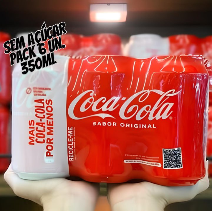 Pack de Coca-Cola sem Açúcar 350Ml 6 unidades