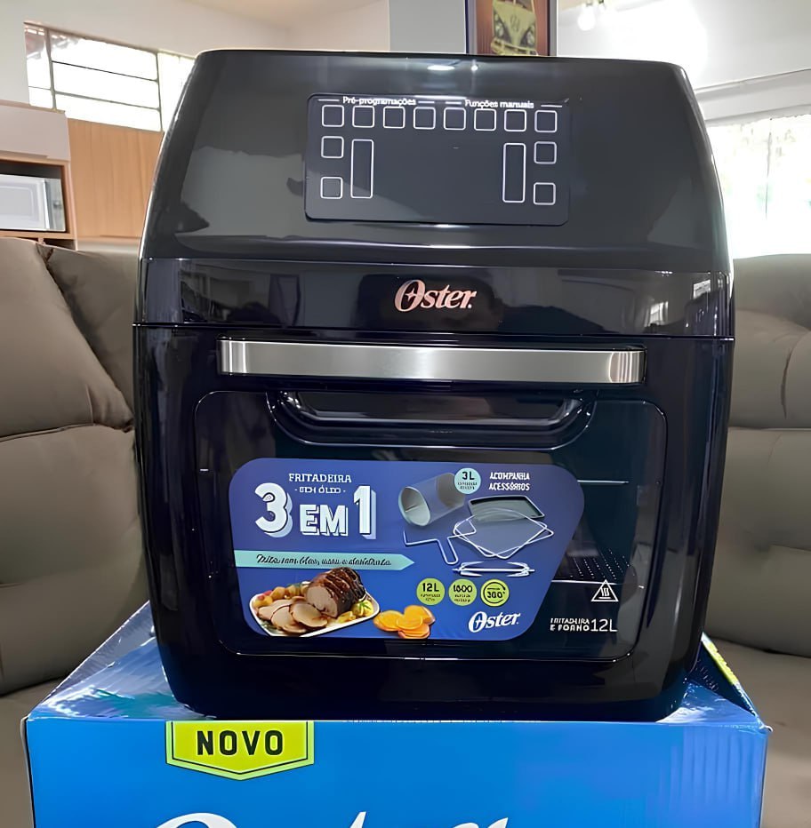 Oster OFRT780 – Fritadeira forno 3 em 1, 127V, 1800 W, ‎Preto