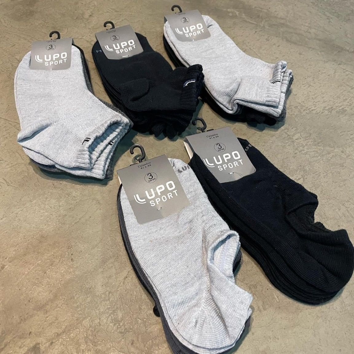 Kit Com 10 Pares De Meias Soquete Sapatilha Algodão Lupo