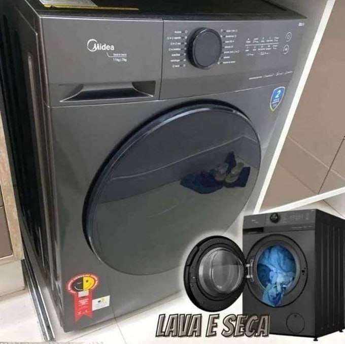 Lava e Seca Midea HealthGuard Smart MF200D110WB/GK Titanium com 14 Programas e Wi-Fi – 11/7kg – 110V