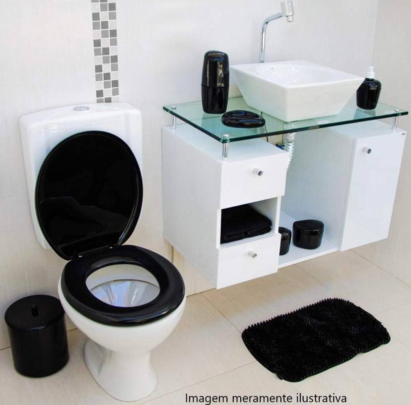 Assento Sanitário Almofadado Tpk Astra Astra Preto