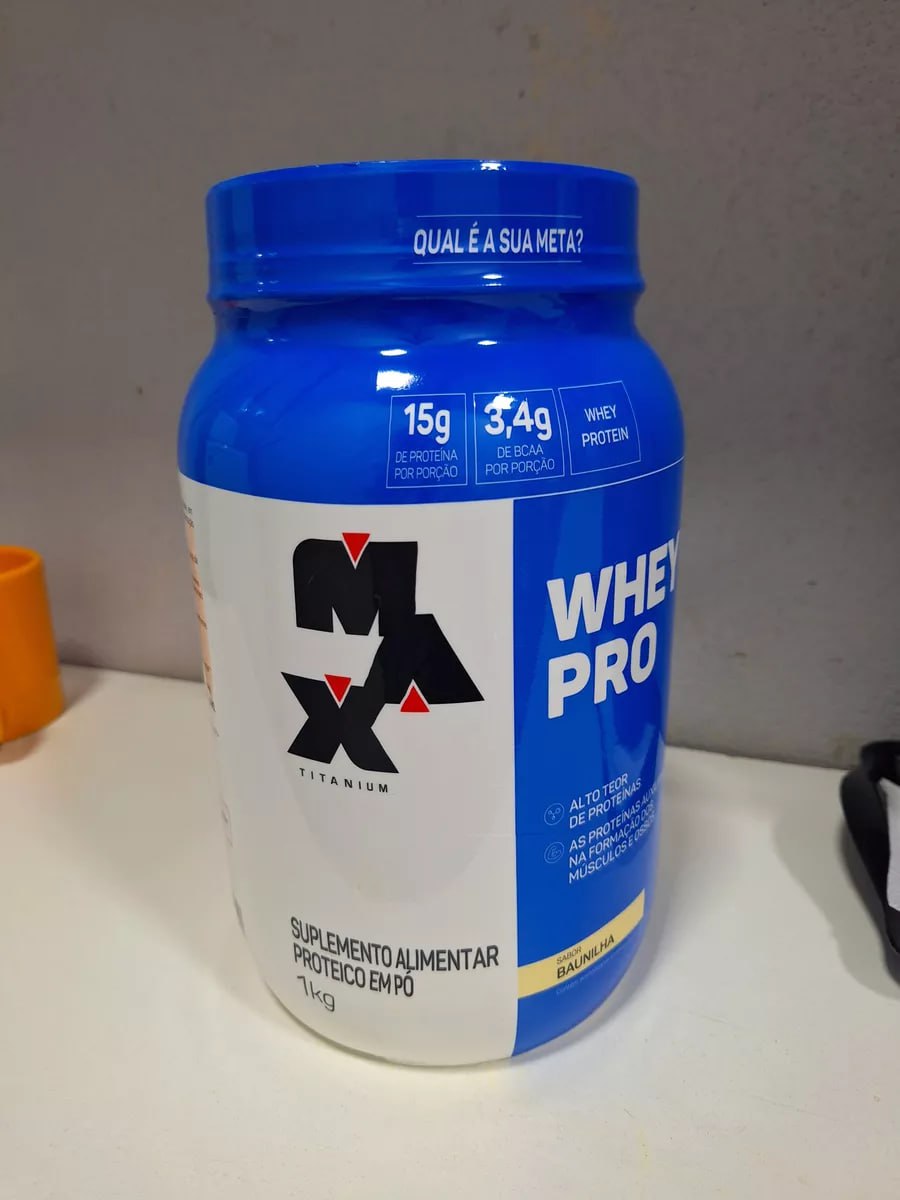 Max Titanium – Protein Pro Com Bcaa E Aminoácidos 1kg Sabor Baunilha