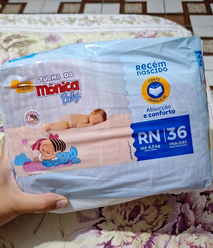 Fralda Turma da Mônica Baby Jumbo RN 36 Unidades