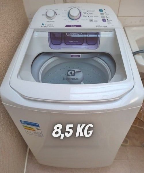 Máquina de Lavar Electrolux 8,5kg Branca Turbo Economia com Jet&Clean e Filtro Fiapos (LAC09) – 127V