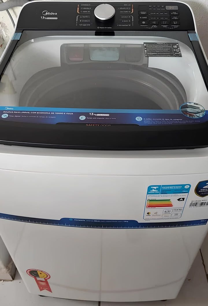 Máquina De Lavar 13kg midea wave agitator branca