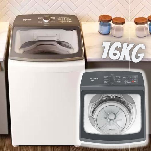 Máquina de lavar BWK16AB 16kg com ciclo tira manchas advanced e anti bolinhas cor branco Brastemp 220v